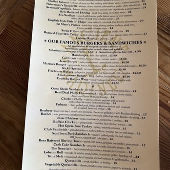 The Ancient Mariner - Menu - American Near Me - Ridgefield, Connecticut The Ancient Mariner - Menu - American Near Me - Ridgefield, Connecticut