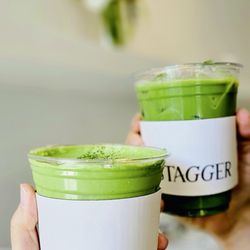 Stagger Coffee - Double matcha and matcha latte