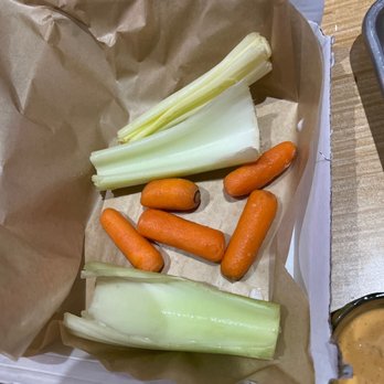 Buffalo Wild Wings - This is what I was served when ordering carrots and celery side - Chicken Wings Near Me - Pearland, Texas Buffalo Wild Wings - This is what I was served when ordering carrots and celery side - Chicken Wings Near Me - Pearland, Texas