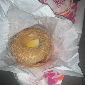 Dunkin' - Sesame bagel breakfast sandwich. - Donuts Near Me - Clermont, Florida