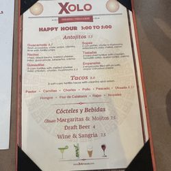 Xolo Tacos - Happy hour menu