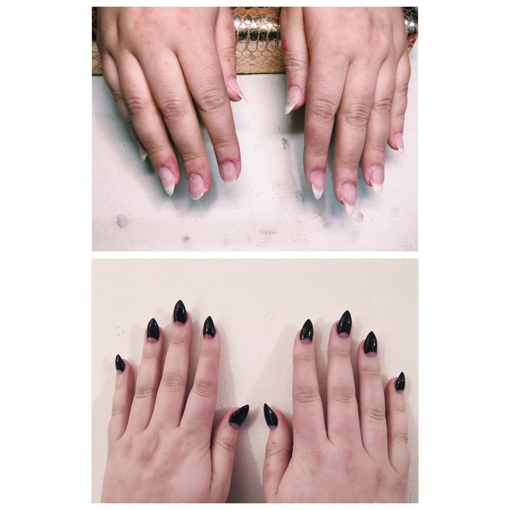 Before (nails RUINED by Nail Lounge). And after (nails reborn thanks to Nane ) Before (nails RUINED by Nail Lounge). And after (nails reborn thanks to Nane )
