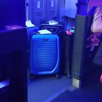 Alaska Airlines - Flying FIRST CLASS 1A, forced to GATE CHECK my blue carry on, they let coach flyers use 1st class bins. No reply. AVOID. GOING DOWN HILL. - Airlines Near Me - Seattle, Washington