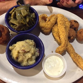 Calico County Restaurant - The catfish (small size) green beans, mashed potatoes. - Southern Near Me - Fort Smith, Arkansas Calico County Restaurant - The catfish (small size) green beans, mashed potatoes. - Southern Near Me - Fort Smith, Arkansas