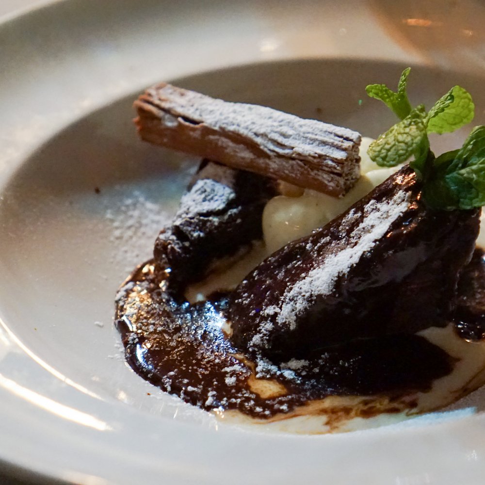 Chocolate brownie. Of course.