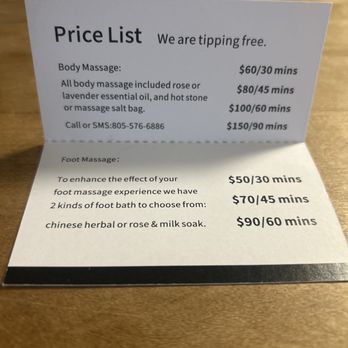 Haru Massage and Spa - Massage price list - Massage Near Me - Carpinteria, California Haru Massage and Spa - Massage price list - Massage Near Me - Carpinteria, California