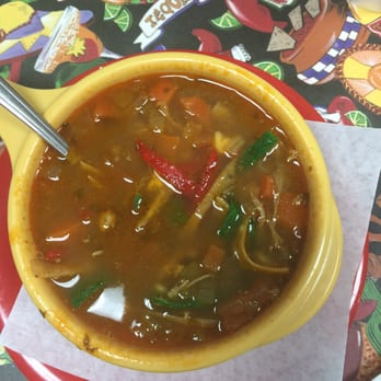Pupusita Express - Salvadorian Tortilla soup - it's different more like a beef broth with vegetables & tortilla strips - Salad Near Me - Round Lake Beach, Illinois