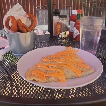 MeMe's Cafe - Savory Crepe (Vegatarian) & Onion Rings - American Near Me - Springdale, Utah MeMe's Cafe - Savory Crepe (Vegatarian) & Onion Rings - American Near Me - Springdale, Utah