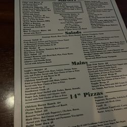 Logie's On Overton - Bar menu