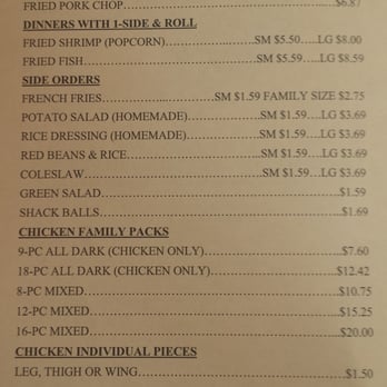 Chicken Shack - Menu - Fast Food Near Me - Baton Rouge, Louisiana Chicken Shack - Menu - Fast Food Near Me - Baton Rouge, Louisiana