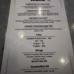 Food Menu AVAILABLE THUR-SUN 12-8pm Food
