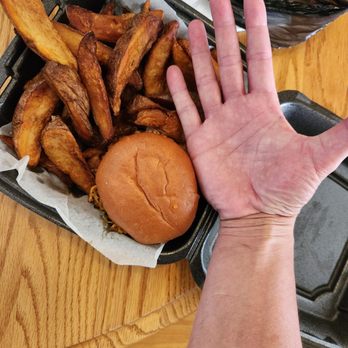 Lazybones Smokehouse - $15 for a slider size sandwich and fries. Won't be back greedybones - Smokehouse Near Me - Roseville, Michigan