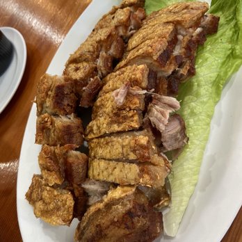 Fil Cuisine - Lechon Kawali (comes w/ mang tomas & another dipping sauce) so crispy!! - Filipino Near Me - Kent, Washington Fil Cuisine - Lechon Kawali (comes w/ mang tomas & another dipping sauce) so crispy!! - Filipino Near Me - Kent, Washington