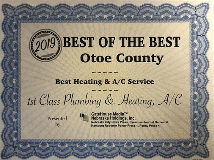 Slide of 1st Class Plumbing, Heating & A/C