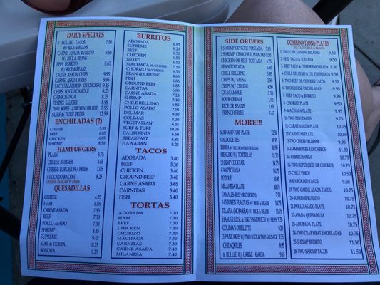 Menu photo 5 Colima's Mexican Restaurant Oceanside, CA