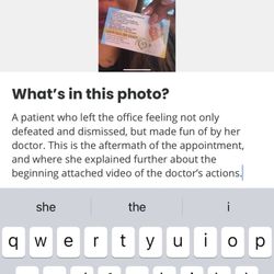 Suwanee Family Physicians - Explaining the photo attached to anyone that comes across with questions.