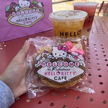 Hello Kitty Cafe - Peach Iced Tea, Strawberry Lemonade, and Hello Kitty Strawberry Pastry. - Desserts Near Me - Las Vegas, Nevada Hello Kitty Cafe - Peach Iced Tea, Strawberry Lemonade, and Hello Kitty Strawberry Pastry. - Desserts Near Me - Las Vegas, Nevada
