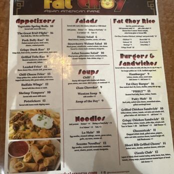 Fat Choy - Menu - New American Near Me - Las Vegas, Nevada Fat Choy - Menu - New American Near Me - Las Vegas, Nevada