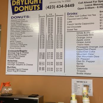 Daylight Donuts - Main donut selection - Donuts Near Me - Johnson City, Tennessee