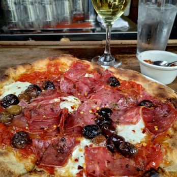 Pizzeria Bianco - "Sonny Boy" pizza and Chardonnay - Pizza Near Me - Phoenix, Arizona Pizzeria Bianco - "Sonny Boy" pizza and Chardonnay - Pizza Near Me - Phoenix, Arizona