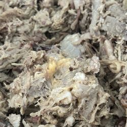 Wild Bill's Smokey Meats - Pulled pork mixed w/ mac & cheese. Owned said they don't even sell Mac & cheese. We don't know where it came from And meat didn't look fresh