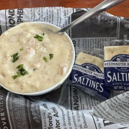 Clam chowder - it's a secret recipe!