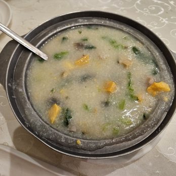 Ritzy Palace Chinese Cuisine - Salted egg and century egg veggie congee - Chinese Near Me - Markham, Ontario Ritzy Palace Chinese Cuisine - Salted egg and century egg veggie congee - Chinese Near Me - Markham, Ontario
