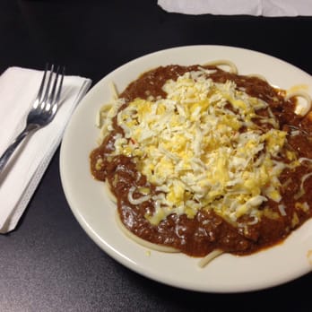 Ron's Hamburgers & Chili - 2 way chili with a huge portion of shredded cheese one top. - Burgers Near Me - Broken Arrow, Oklahoma Ron's Hamburgers & Chili - 2 way chili with a huge portion of shredded cheese one top. - Burgers Near Me - Broken Arrow, Oklahoma