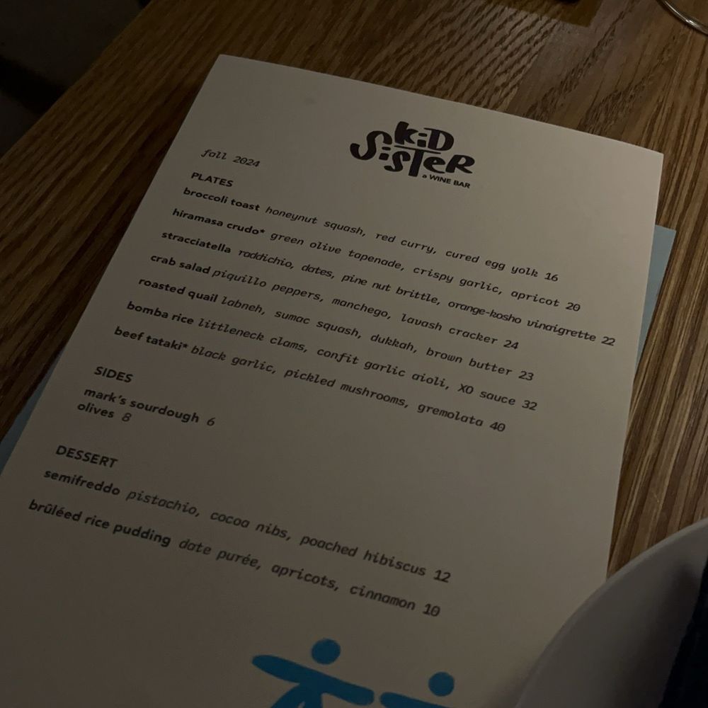 Kid Sister A Wine Bar - Menu - Wine Bars Near Me - Phoenix, Arizona Kid Sister A Wine Bar - Menu - Wine Bars Near Me - Phoenix, Arizona