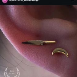 Third lobe piercing with Brie