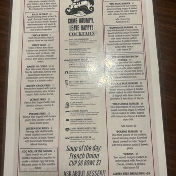 The Grumpy Mustache - Menu front - Diners Near Me - Murrells Inlet, South Carolina The Grumpy Mustache - Menu front - Diners Near Me - Murrells Inlet, South Carolina