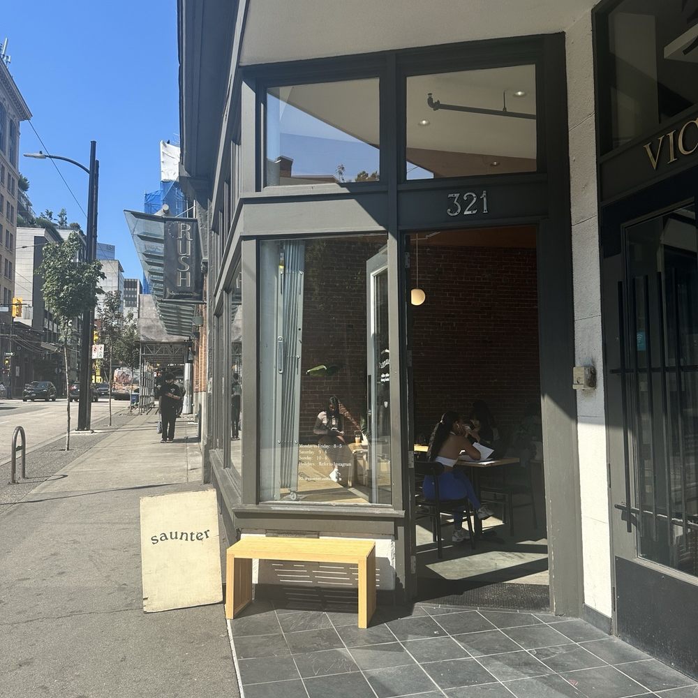 Saunter Coffee - walking to saunter might feel a little daunting at first, west pender street has its rough patches, but step inside... - Coffee & Tea Near Me - Vancouver, British Columbia Saunter Coffee - walking to saunter might feel a little daunting at first, west pender street has its rough patches, but step inside... - Coffee & Tea Near Me - Vancouver, British Columbia