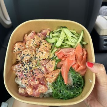 Fish District - salmon and tuna poke bowl - Seafood Near Me - Carlsbad, California