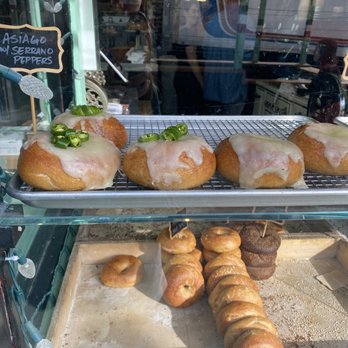 Dago Bagel - Asiago bagel with Serrano peppers - Bagels Near Me - San Francisco, California