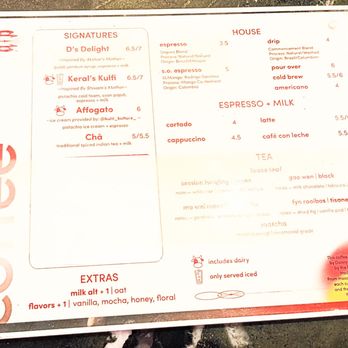 Luminescent - The drink menu. Food was very limited. - Coffee & Tea Near Me - Orlando, Florida