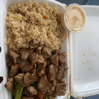 Hibachi Express Tarpon Spring - Take out - Lunch Special with Fried Rice, veggies, and steak. So good!! - Japanese Near Me - Tarpon Springs, Florida Hibachi Express Tarpon Spring - Take out - Lunch Special with Fried Rice, veggies, and steak. So good!! - Japanese Near Me - Tarpon Springs, Florida