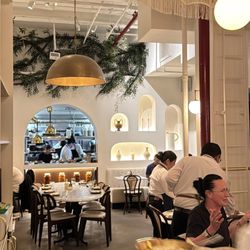 Beautiful restaurant space, well lit and nicely decorated. Very modern. Great ambience, noise level is mild, easy to carry a conversation.
