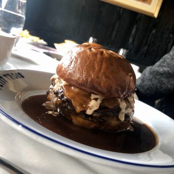 Petit Trois - Big Mec double cheeseburger...make sure you get some frites for that sauce - French Near Me - Sherman Oaks, California Petit Trois - Big Mec double cheeseburger...make sure you get some frites for that sauce - French Near Me - Sherman Oaks, California