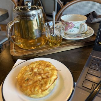 Storied Provisions - Orange blossom green tea and sausage egg cup - Coffee & Tea Near Me - Flower Mound, Texas Storied Provisions - Orange blossom green tea and sausage egg cup - Coffee & Tea Near Me - Flower Mound, Texas
