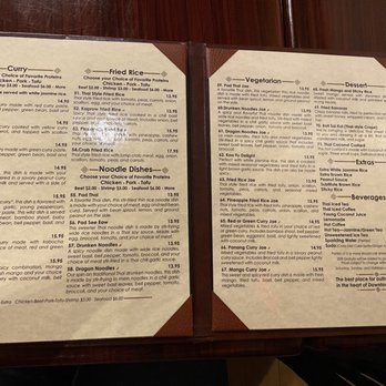 Kao Thai - Dinner Menu 1/1/22 - Thai Near Me - Silver Spring, Maryland