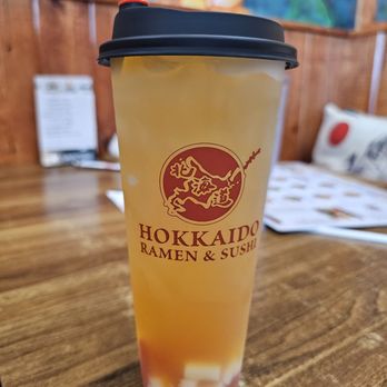 Hokkaido Ramen & sushi - Passion fruit green tea - Ramen Near Me - Fort Worth, Texas