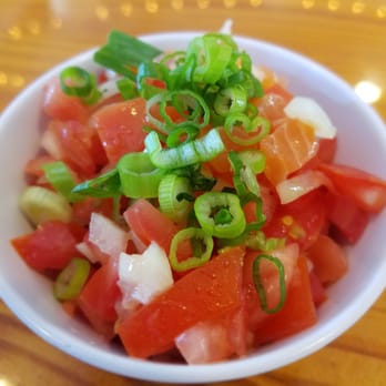 Back Home In Lahaina - Lomi lomi salmon. Always great with rice because of the saltiness. Though,  lomi lomi isn't usually salty. - Hawaiian Near Me - Carson, California