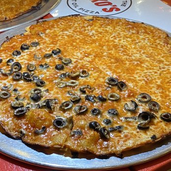 Riko's Pizza - Half olive Half Cheese pizza - Pizza Near Me - Levittown, New York Riko's Pizza - Half olive Half Cheese pizza - Pizza Near Me - Levittown, New York
