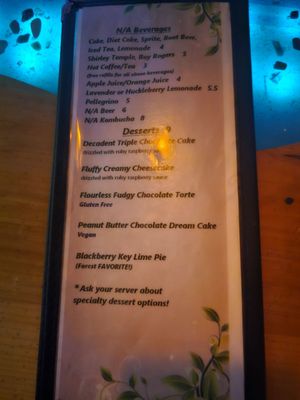 Menu photo 8 Enchanted Forest Placerville, CA