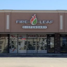 Exterior outside entrance of Fire Leaf Dispensary - Oklahoma City, Oklahoma Exterior outside entrance of Fire Leaf Dispensary - Oklahoma City, Oklahoma