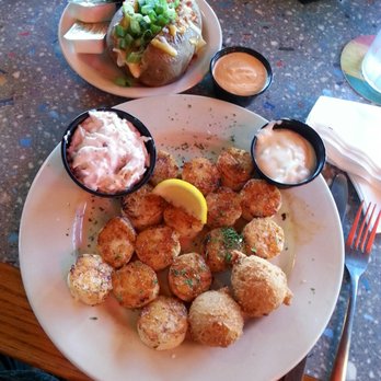 Cracker's Bar & Grill - Scallop dinner w/ baked potato. - Seafood Near Me - Crystal River, Florida