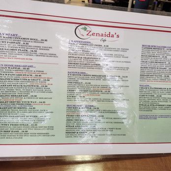 Zenaida's Cafe - Menu. - Cafes Near Me - Las Vegas, Nevada Zenaida's Cafe - Menu. - Cafes Near Me - Las Vegas, Nevada