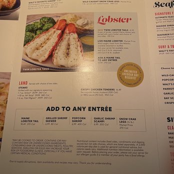 Red Lobster - Menu - Seafood Near Me - Tigard, Oregon