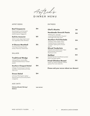 Menu photo 1 Astrid's Vestavia Hills, AL Menu photo 1 Astrid's Vestavia Hills, AL
