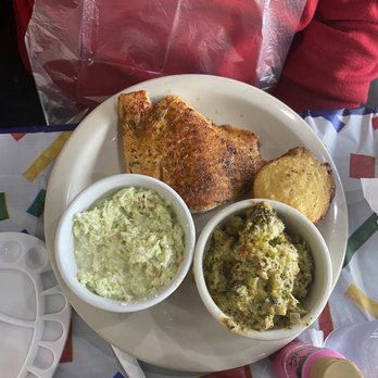 South Cobb Diner - Grilled Salmon, broccoli rice casserole, coleslaw and cornbread - Southern Near Me - Austell, Georgia South Cobb Diner - Grilled Salmon, broccoli rice casserole, coleslaw and cornbread - Southern Near Me - Austell, Georgia